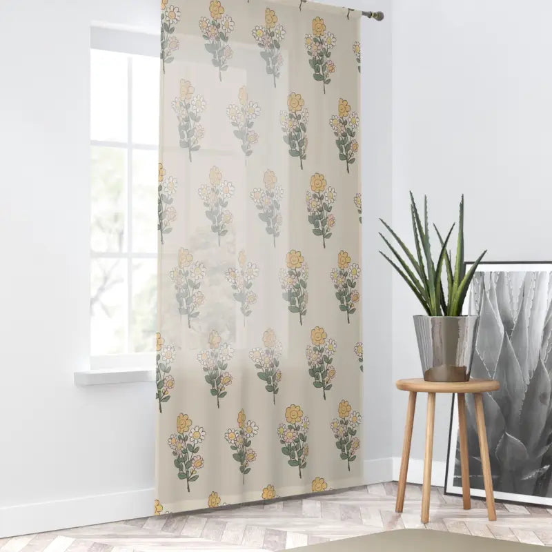 Floral Farmhouse Vibe Polyester Curtains - Window Decor - DipaliZ