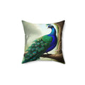 Peacock Spun Polyester Square Pillow - Bold Home Decor - DipaliZ
