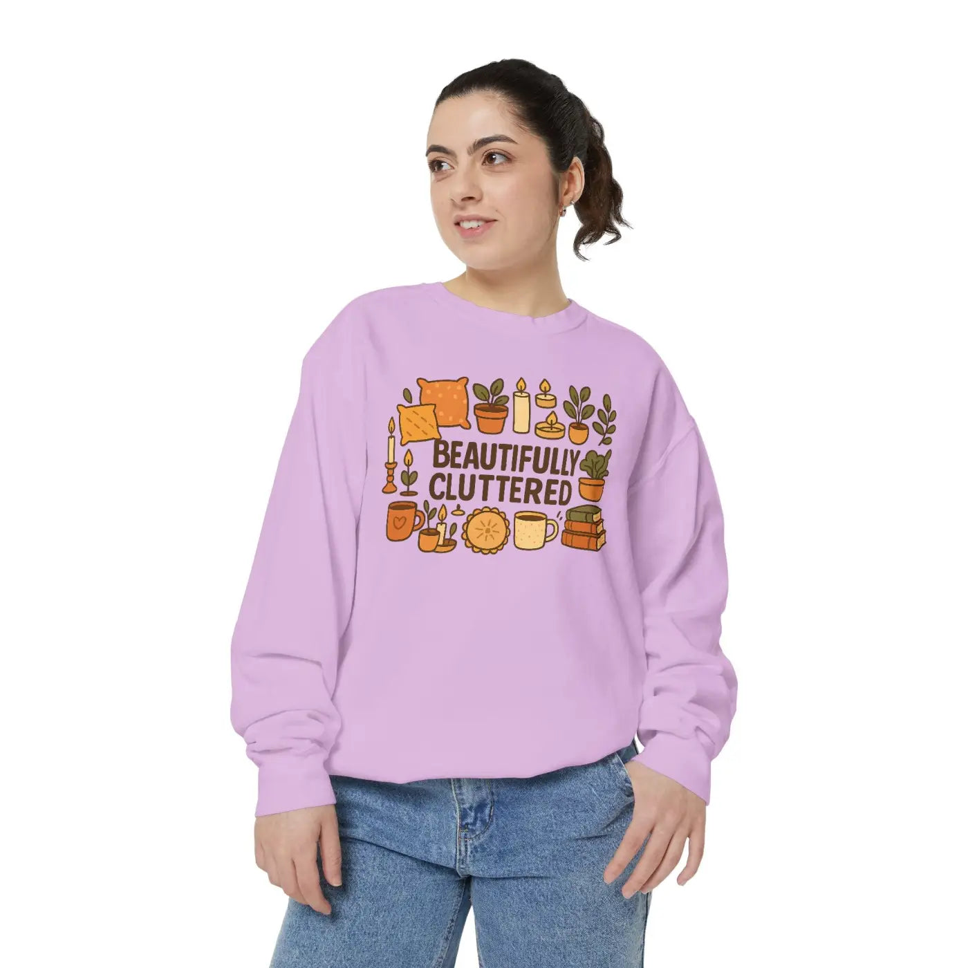 Cozy Garment-Dyed Sweatshirt - Plant Lovers Unisex - DipaliZ