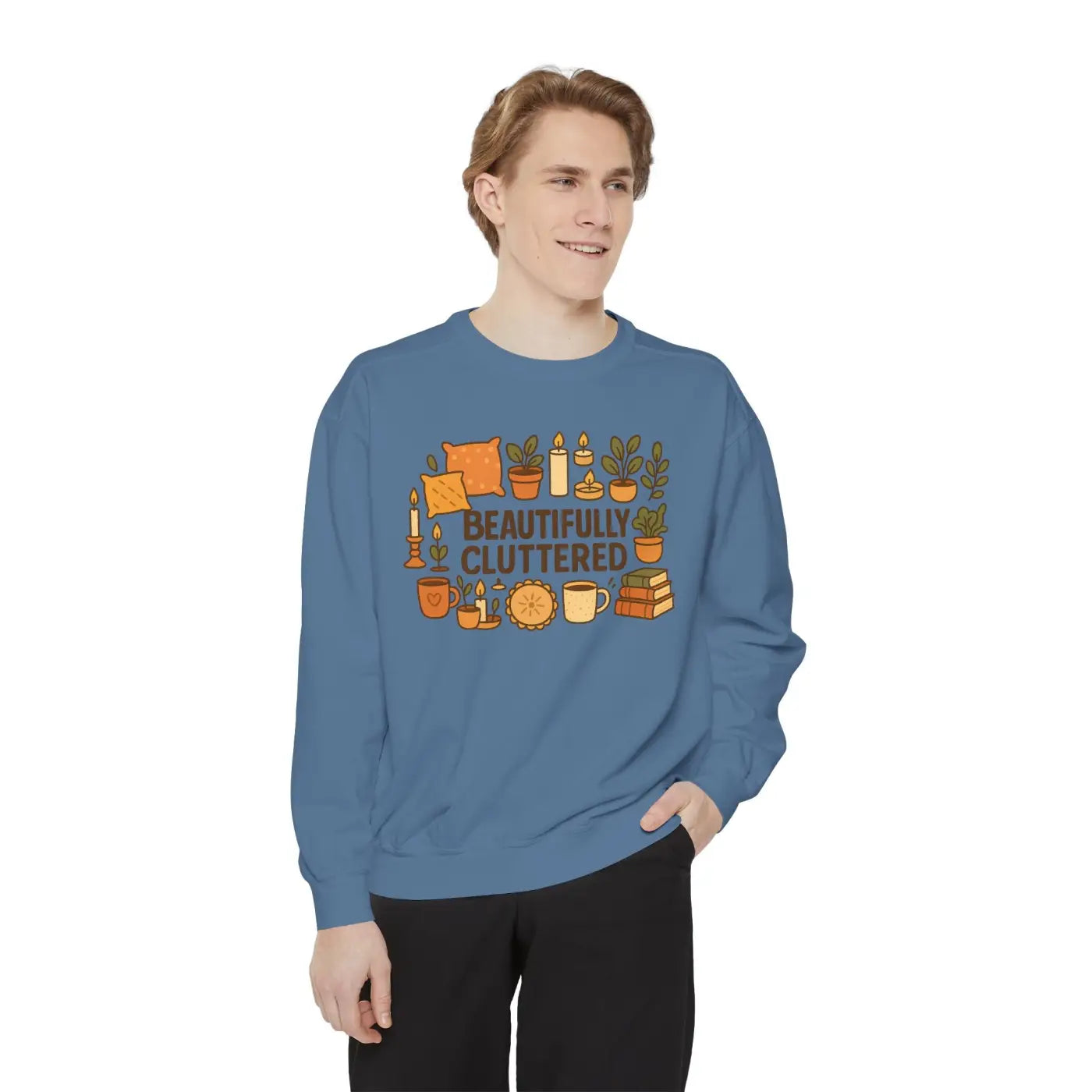 Cozy Garment-Dyed Sweatshirt - Plant Lovers Unisex - DipaliZ