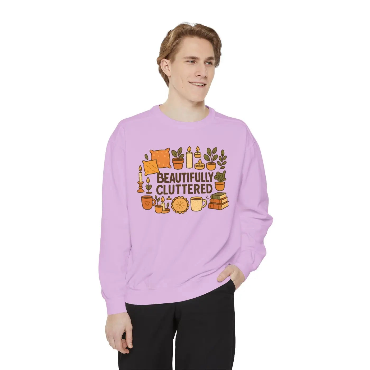 Cozy Garment-Dyed Sweatshirt - Plant Lovers Unisex - DipaliZ