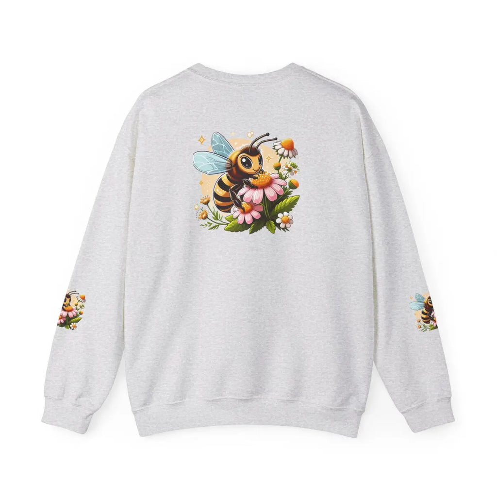 Enchanting Bee and Flower Heavy Blend Crewneck - DipaliZ