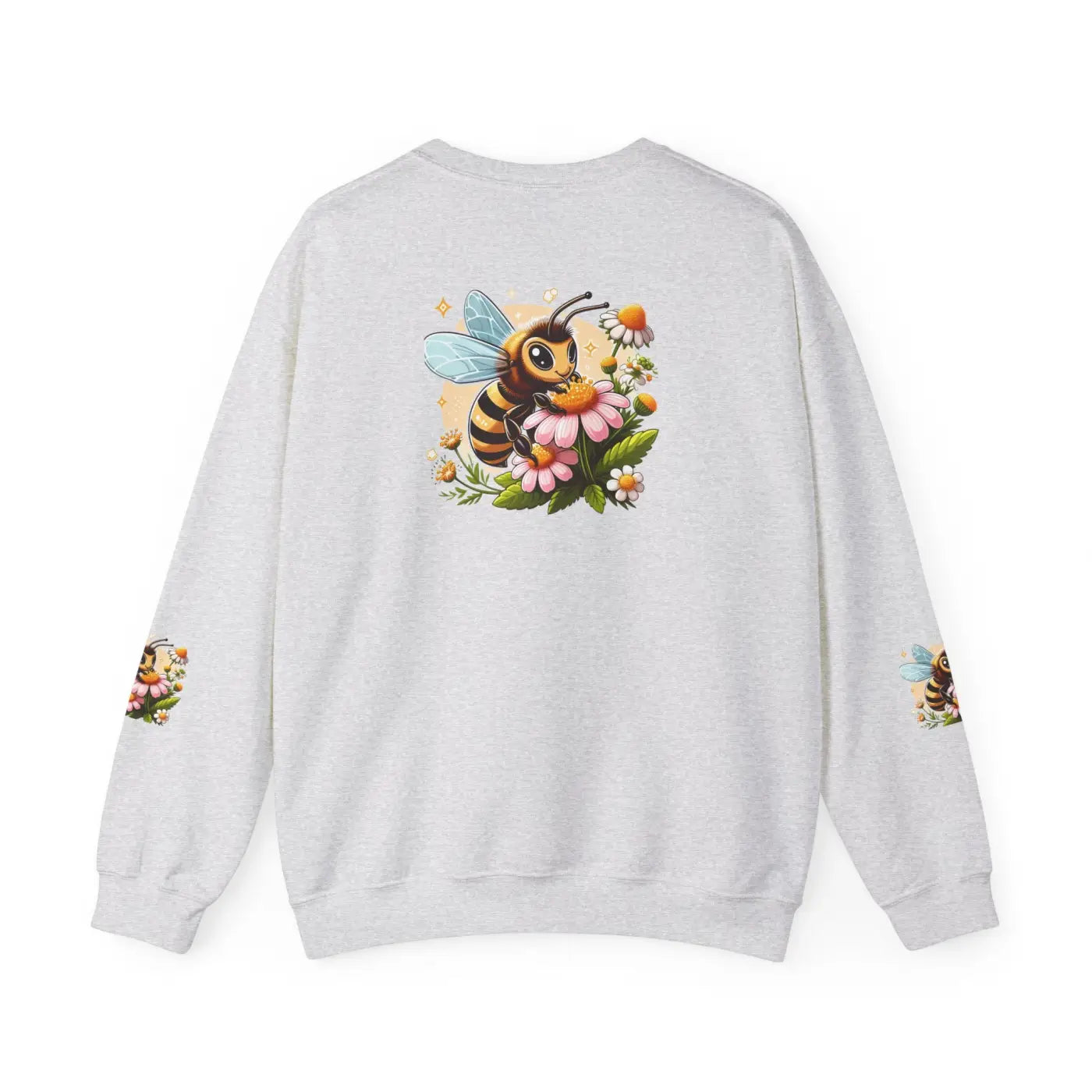 Enchanting Bee and Flower Heavy Blend Crewneck - DipaliZ