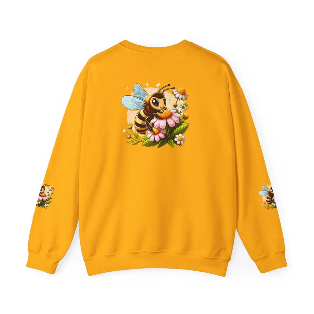 Enchanting Bee and Flower Heavy Blend Crewneck - DipaliZ