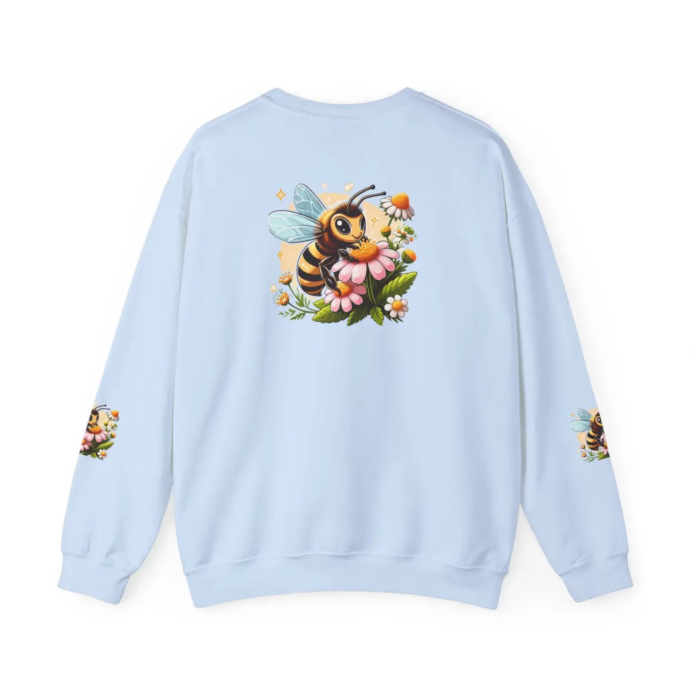 Enchanting Bee and Flower Heavy Blend Crewneck - DipaliZ