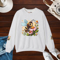 Enchanting Bee and Flower Heavy Blend Crewneck - DipaliZ