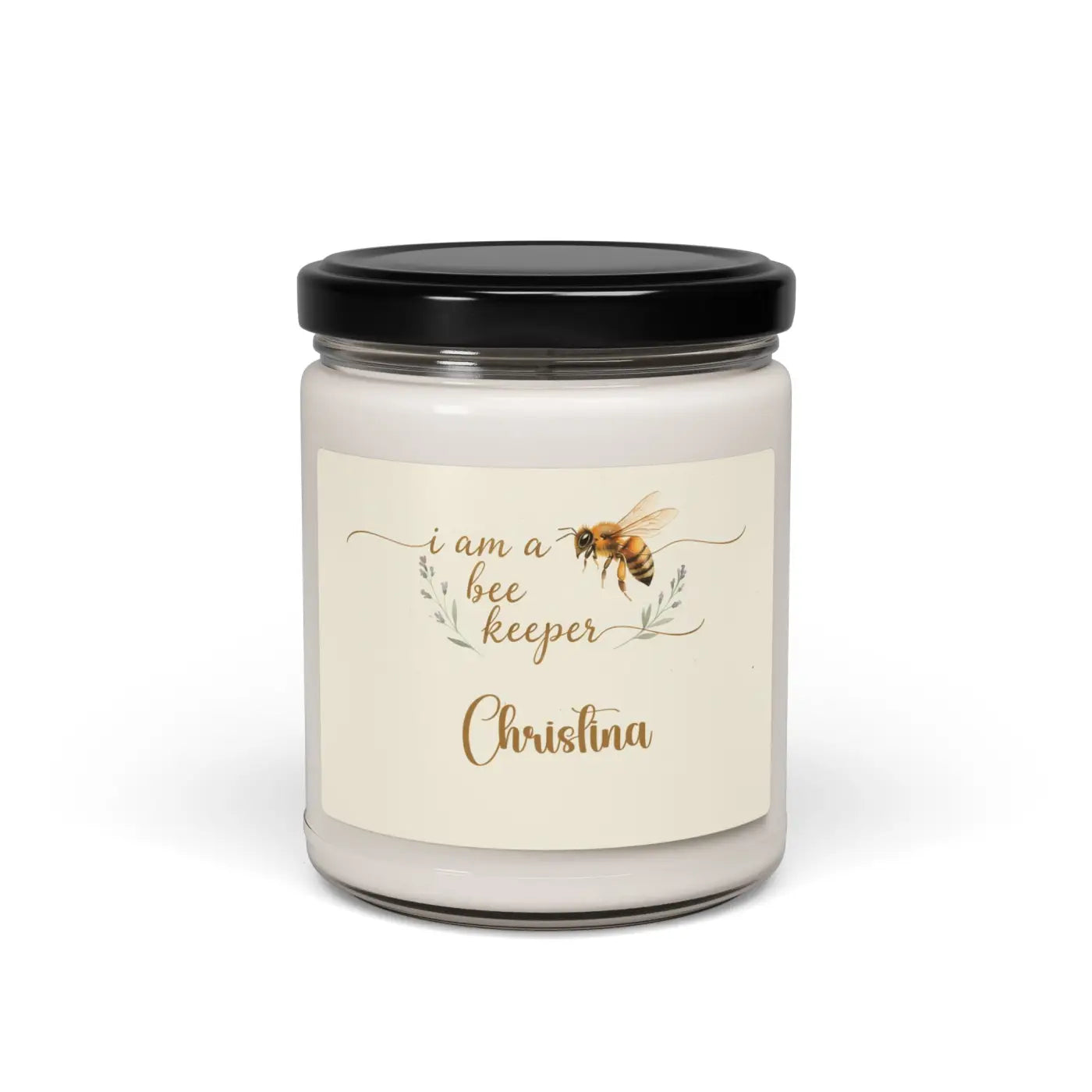 Personalized Beekeeper Soy Candle - 9oz Scented - DipaliZ