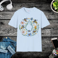 Softstyle Cotton T-Shirt - Bees and Flowers Design - DipaliZ