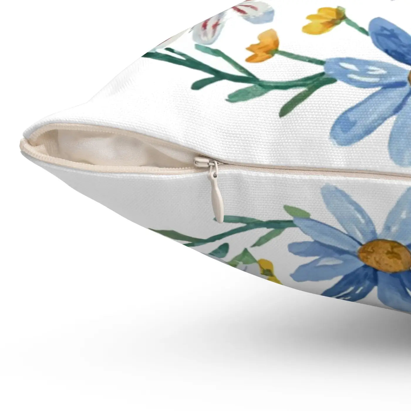 Spun Polyester Square Pillow - Bees and Flowers Design - DipaliZ