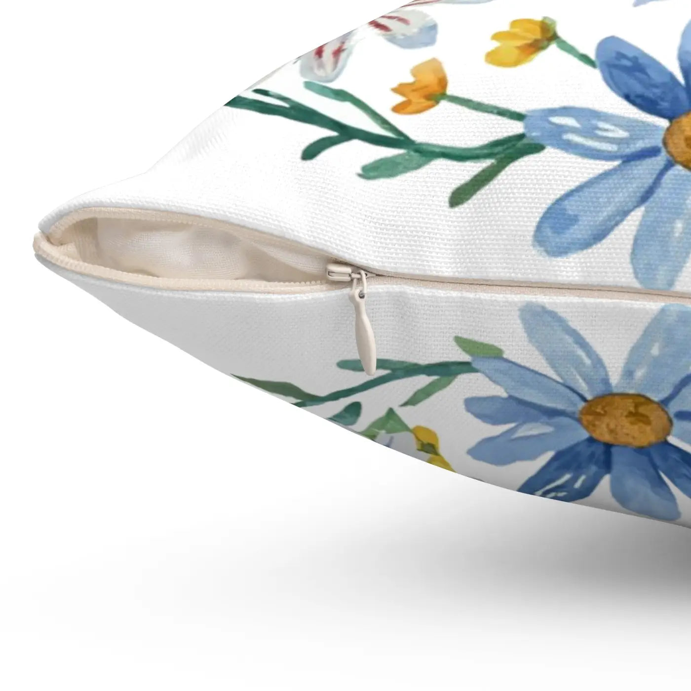 Spun Polyester Square Pillow - Bees and Flowers Design - DipaliZ