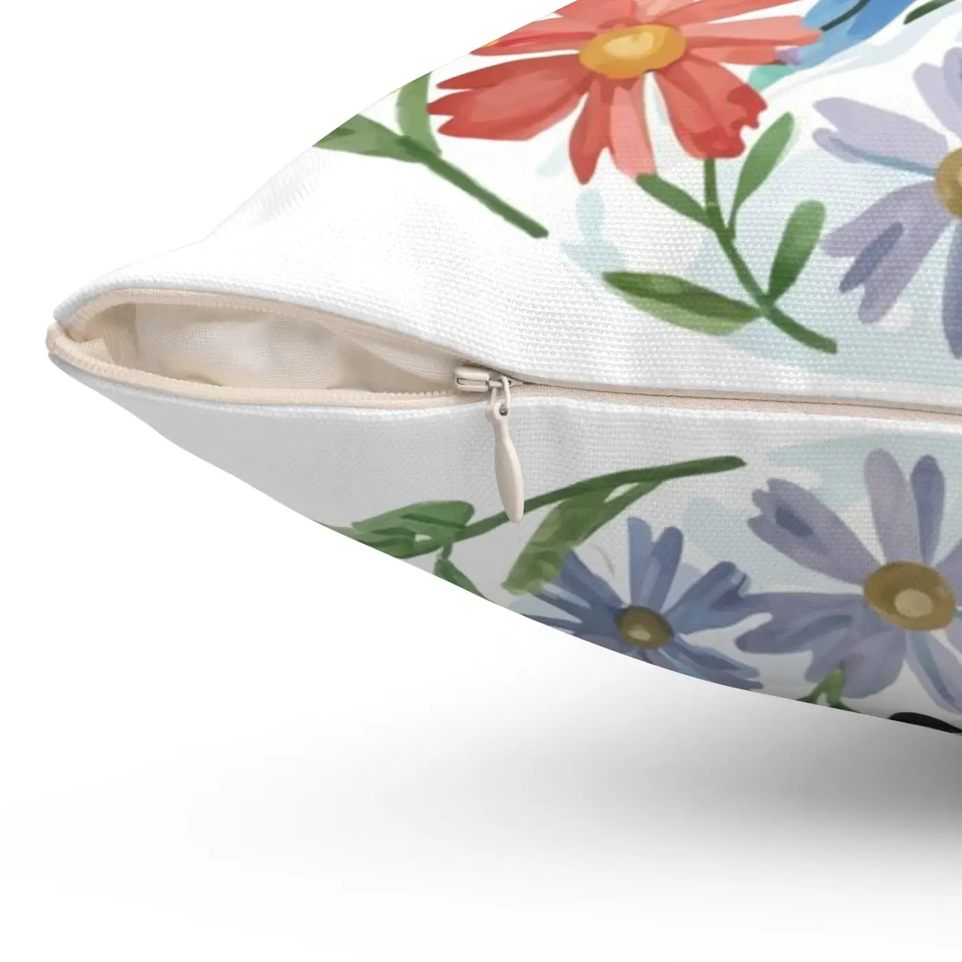 Spring Buzz Spun Polyester Square Pillow - Bees and Blooms - DipaliZ