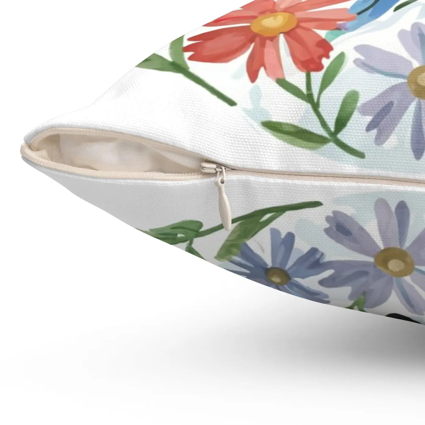 Spring Buzz Spun Polyester Square Pillow - Bees and Blooms - DipaliZ