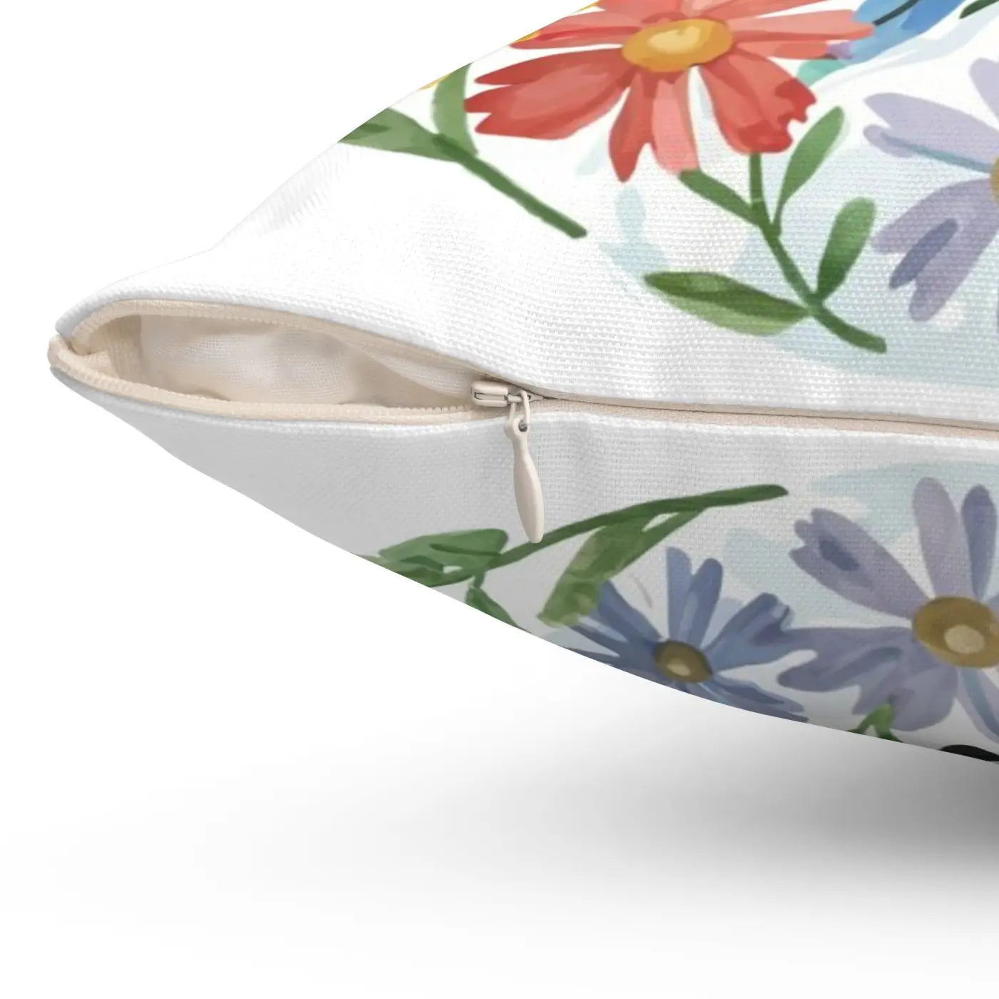 Spring Buzz Spun Polyester Square Pillow - Bees and Blooms - DipaliZ