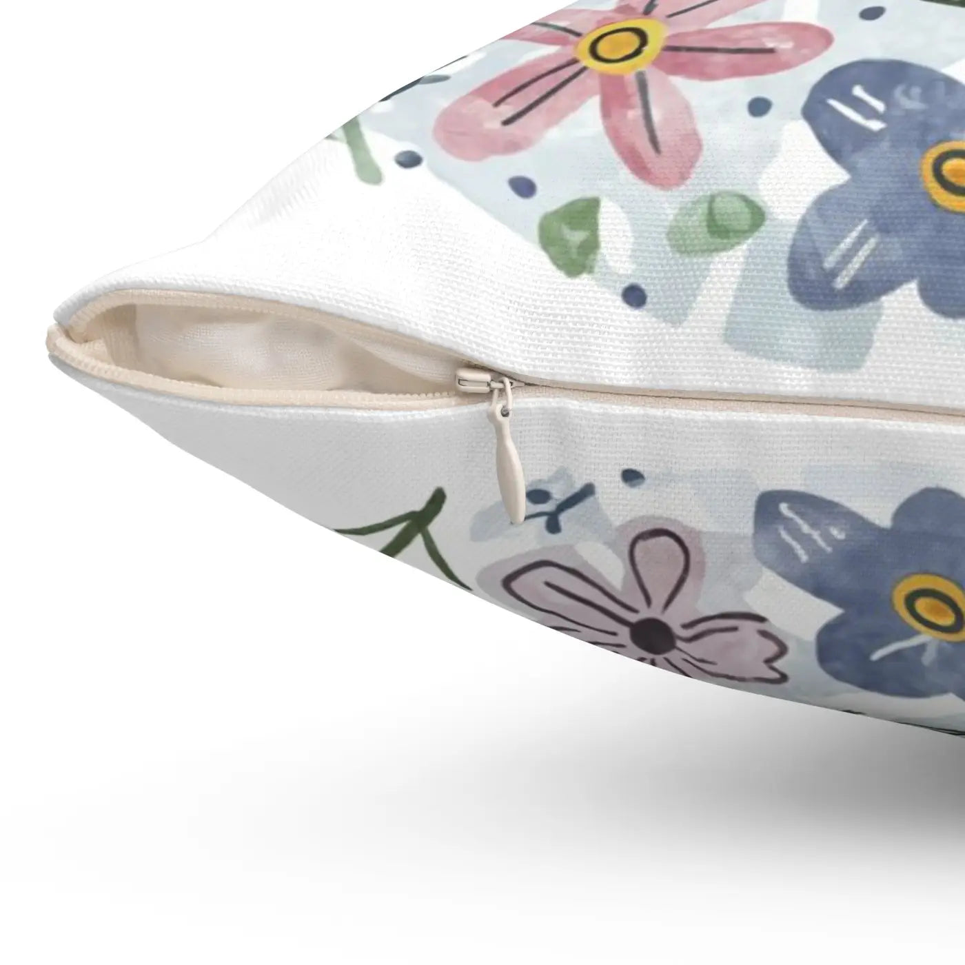 Polyester Square Pillow - Bees and Flowers Design - DipaliZ