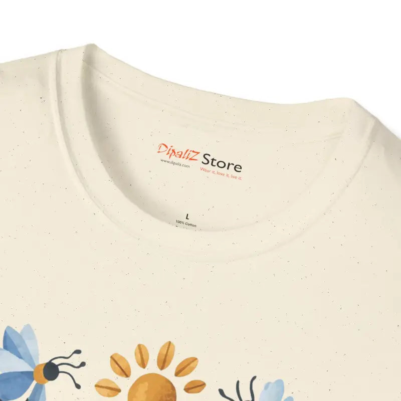 Unisex Softstyle T Shirt - Bees and Flowers Design - DipaliZ