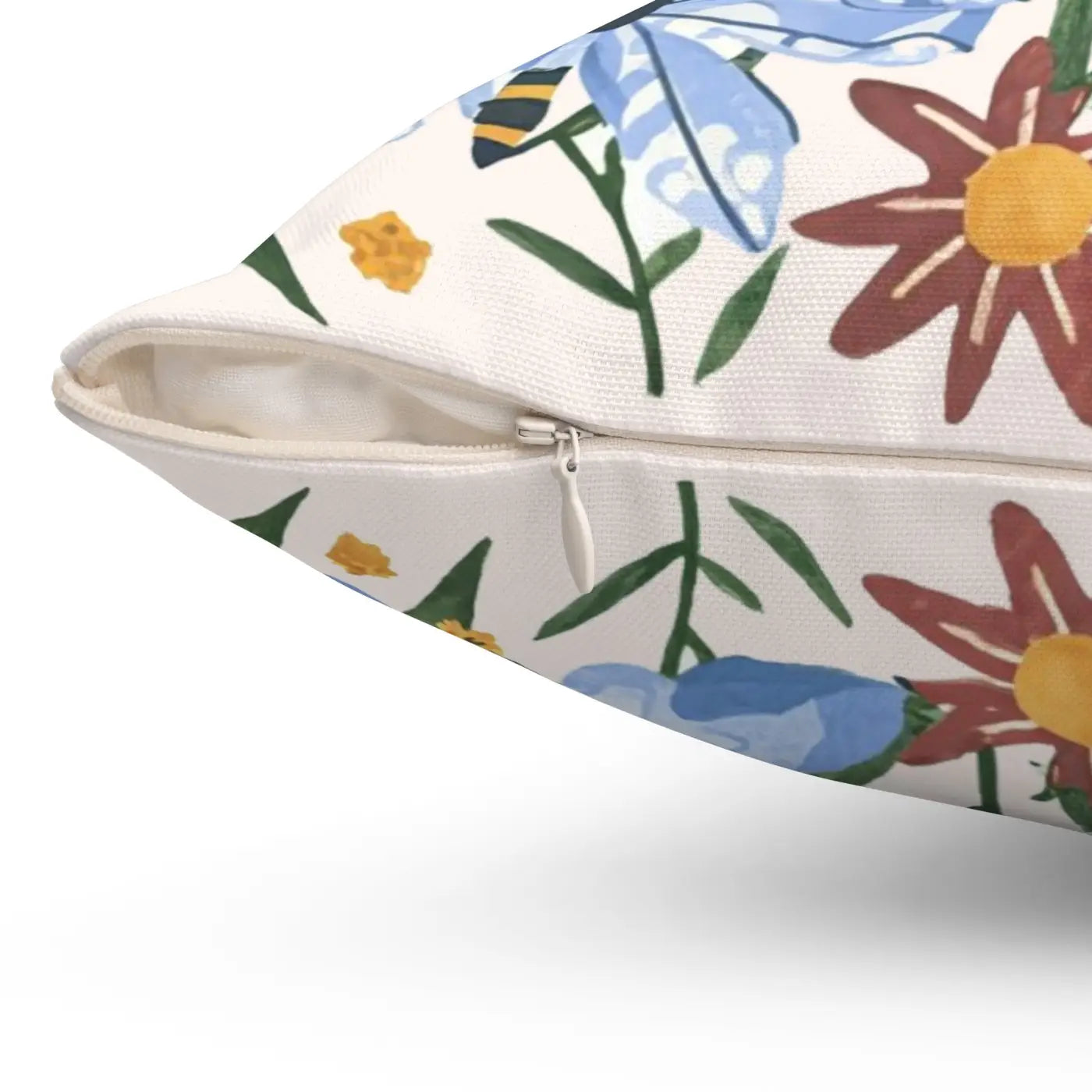 Bright Spring Flowers Polyester Square Pillow - DipaliZ