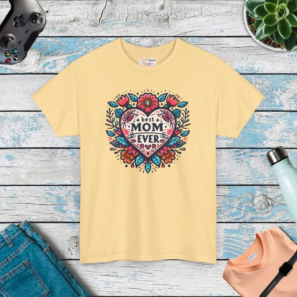 Best Mom Ever Unisex Heavy Cotton Tee - Heartfelt Gift - DipaliZ