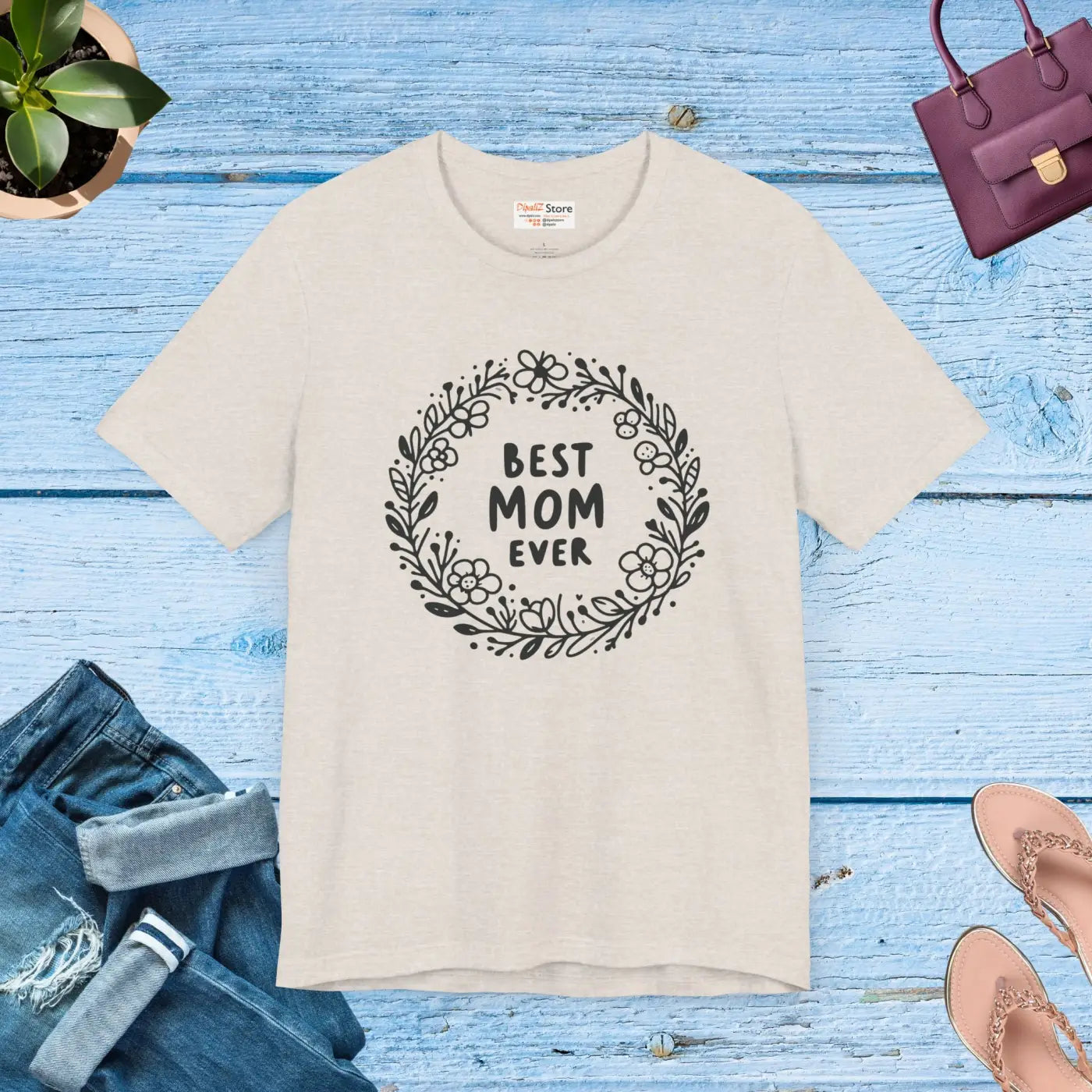Unisex Jersey Tee - Classic Crew Neckline for Mom - DipaliZ