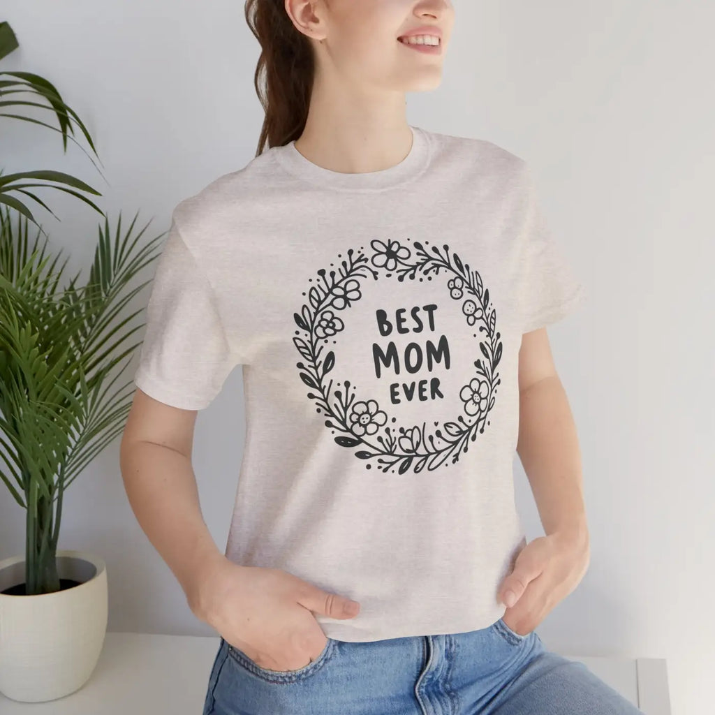 Unisex Jersey Tee - Classic Crew Neckline for Mom - DipaliZ