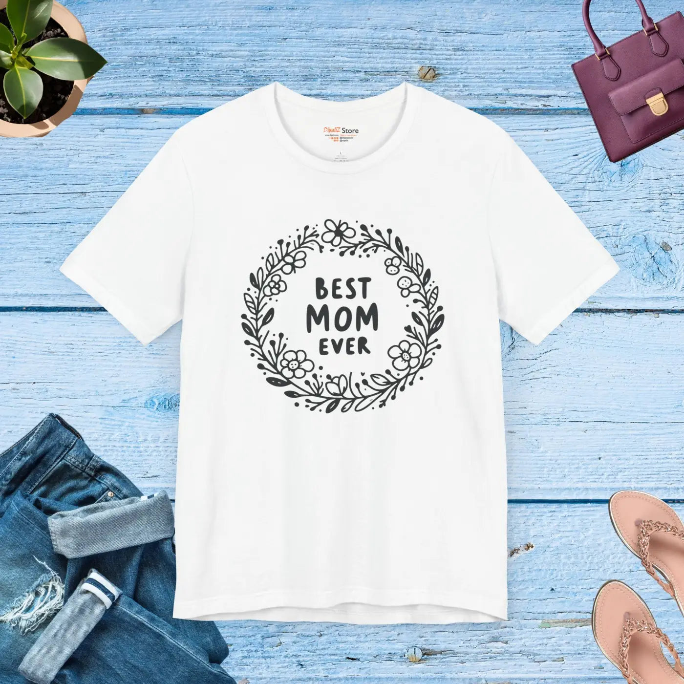 Unisex Jersey Tee - Classic Crew Neckline for Mom - DipaliZ