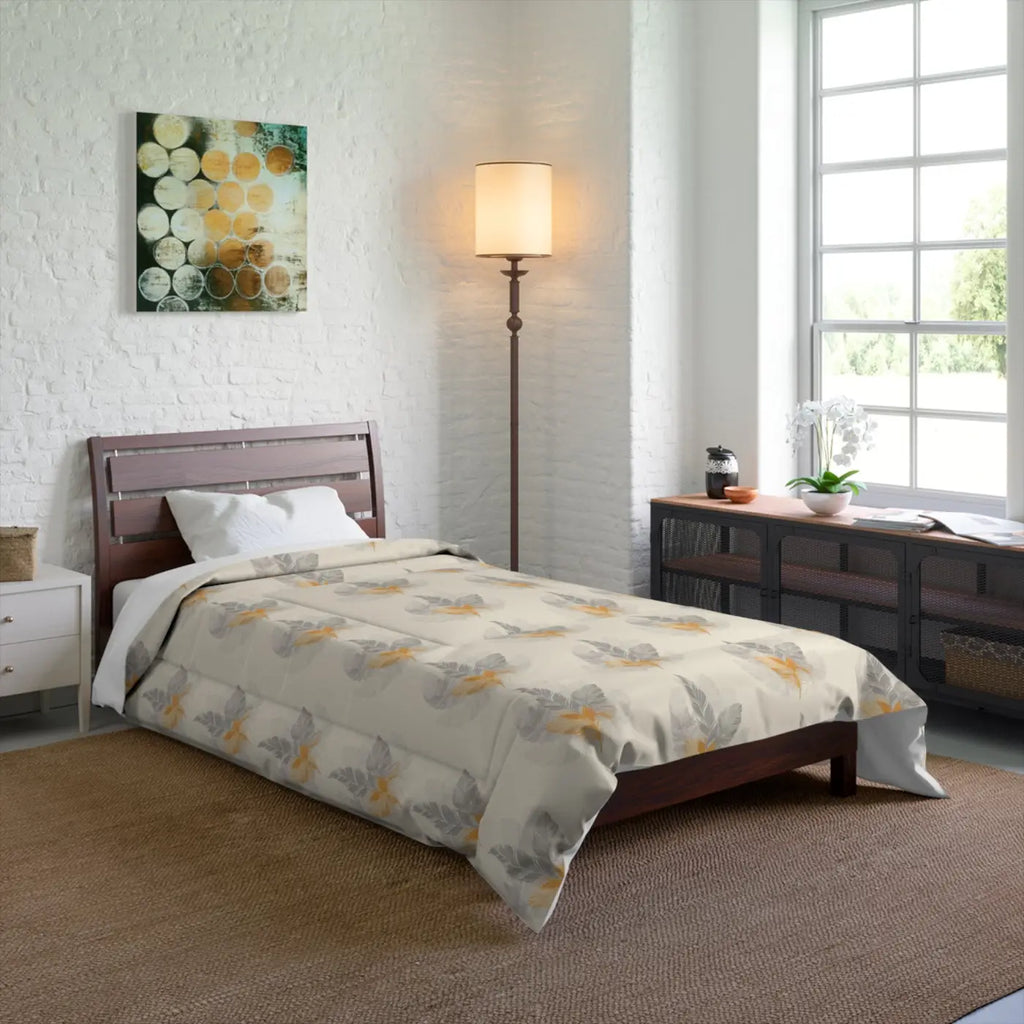 Comfy Bird Feathers Comforter - Cozy Warmth - DipaliZ