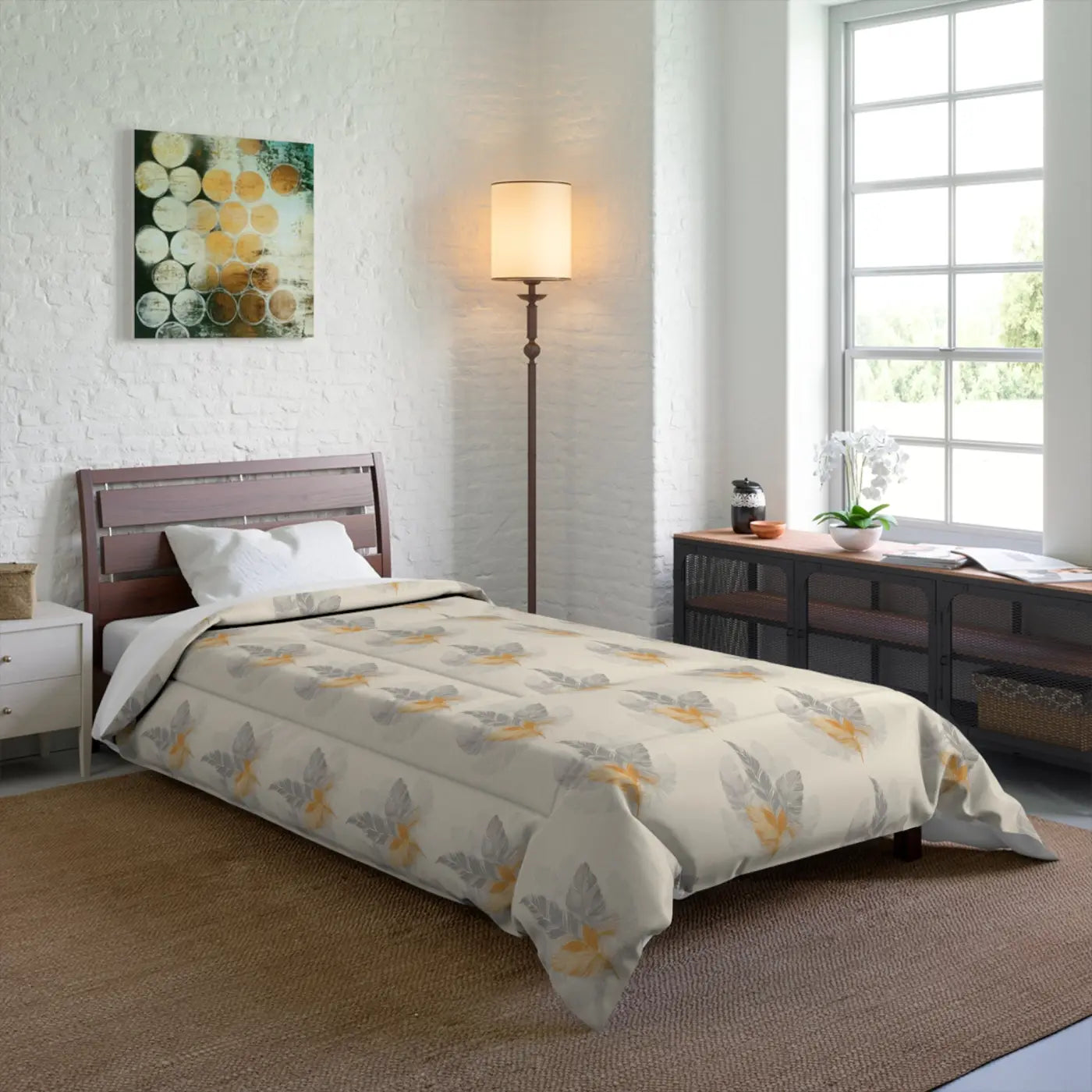 Comfy Bird Feathers Comforter - Cozy Warmth - DipaliZ
