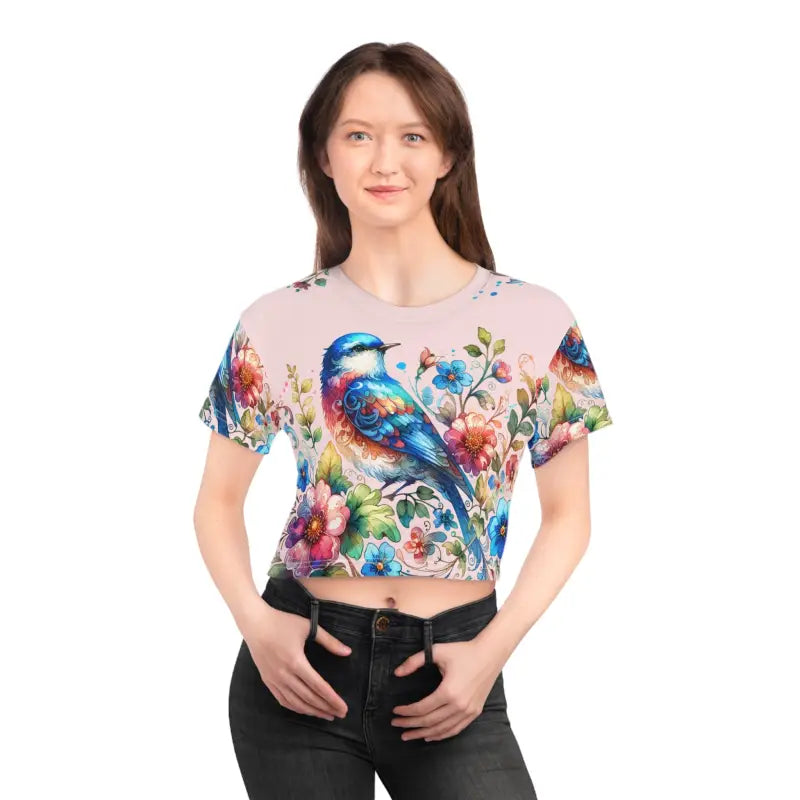 Soft Pastels AOP Crop Tee - Enchanting Fashion Style - DipaliZ