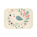 Pastel Flowers Microfiber Bath Mat - Memory Foam Comfort - DipaliZ
