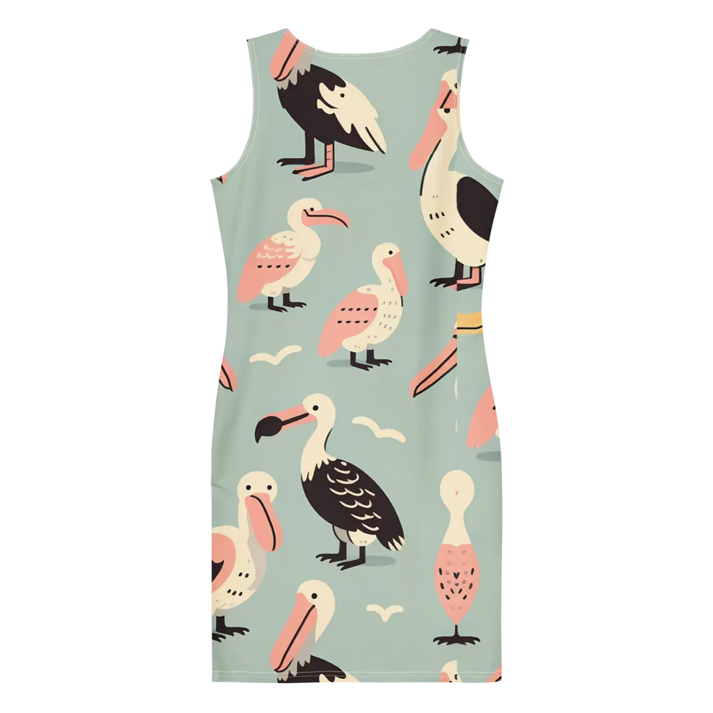Bird Pattern Bodycon Dress - Trendy Outfit Statement - DipaliZ