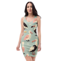 Bird Pattern Bodycon Dress - Trendy Outfit Statement - DipaliZ