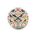 Vintage Bird Wall Clock - Vibrant Prints for Home - DipaliZ