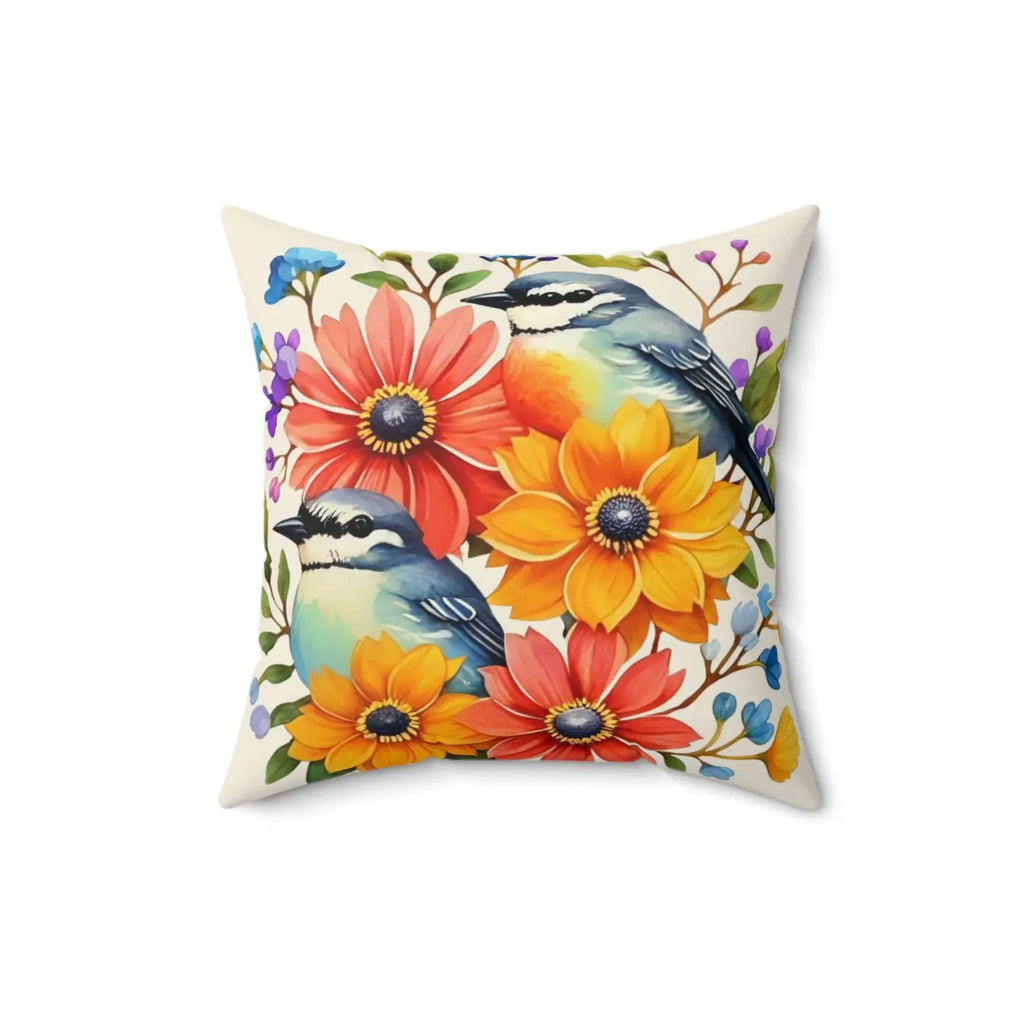Flowers Throw Pillow - Polyester Square Eco-Friendly Gift - DipaliZ