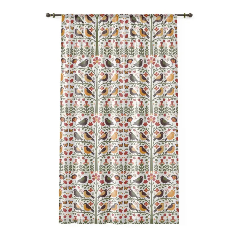 Cozy Bird Curtains - Polyester Tree Design - DipaliZ