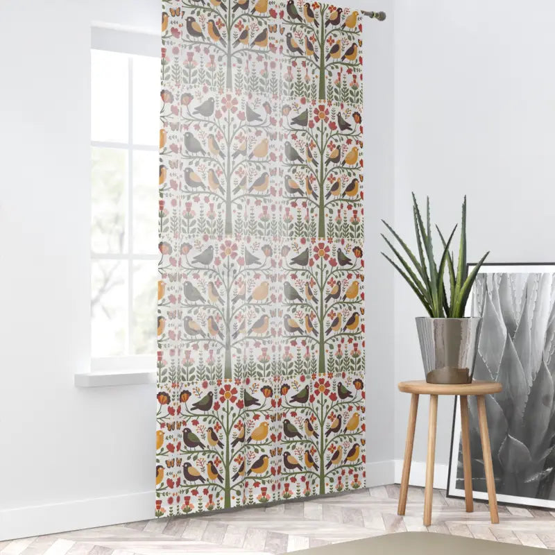 Cozy Bird Curtains - Polyester Tree Design - DipaliZ