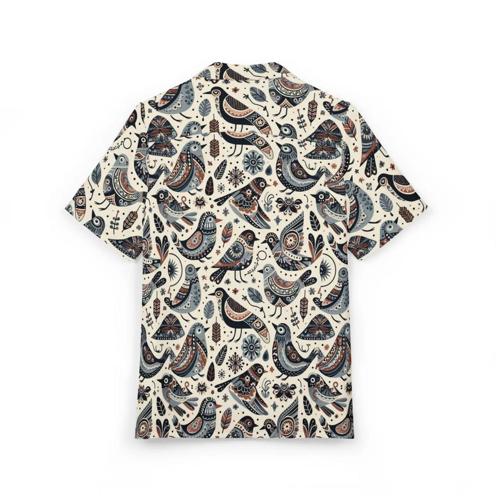 Vibrant Birds Unisex Hawaiian Button-Down - Tropical Style - DipaliZ