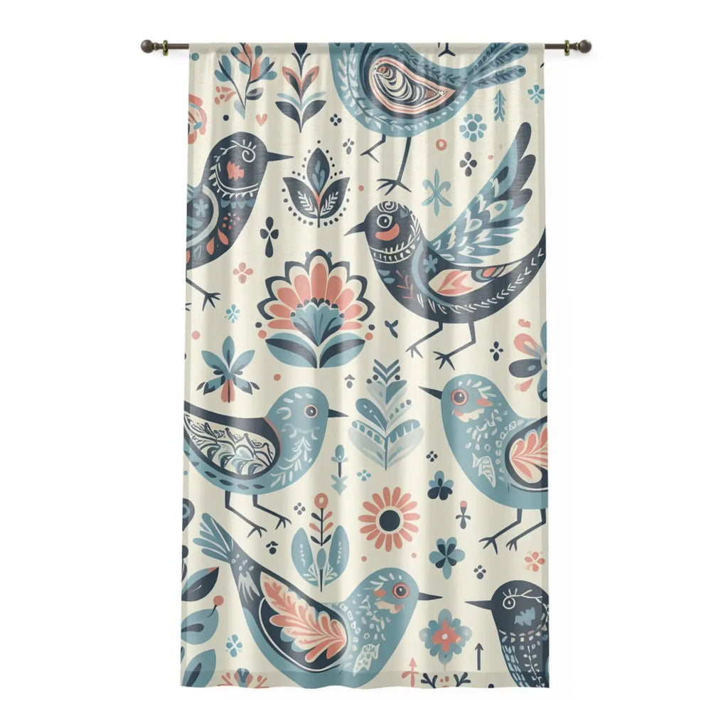 Birds Pattern Window Curtains - Bring Nature Indoors - DipaliZ