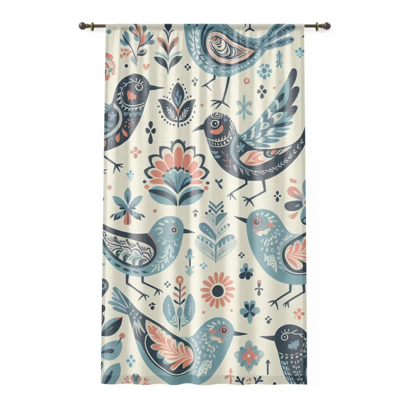 Birds Pattern Window Curtains - Bring Nature Indoors - DipaliZ