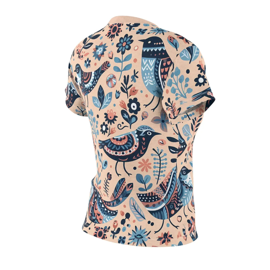 Birds Pattern Sew Tee - Soaring Style Comfort - DipaliZ