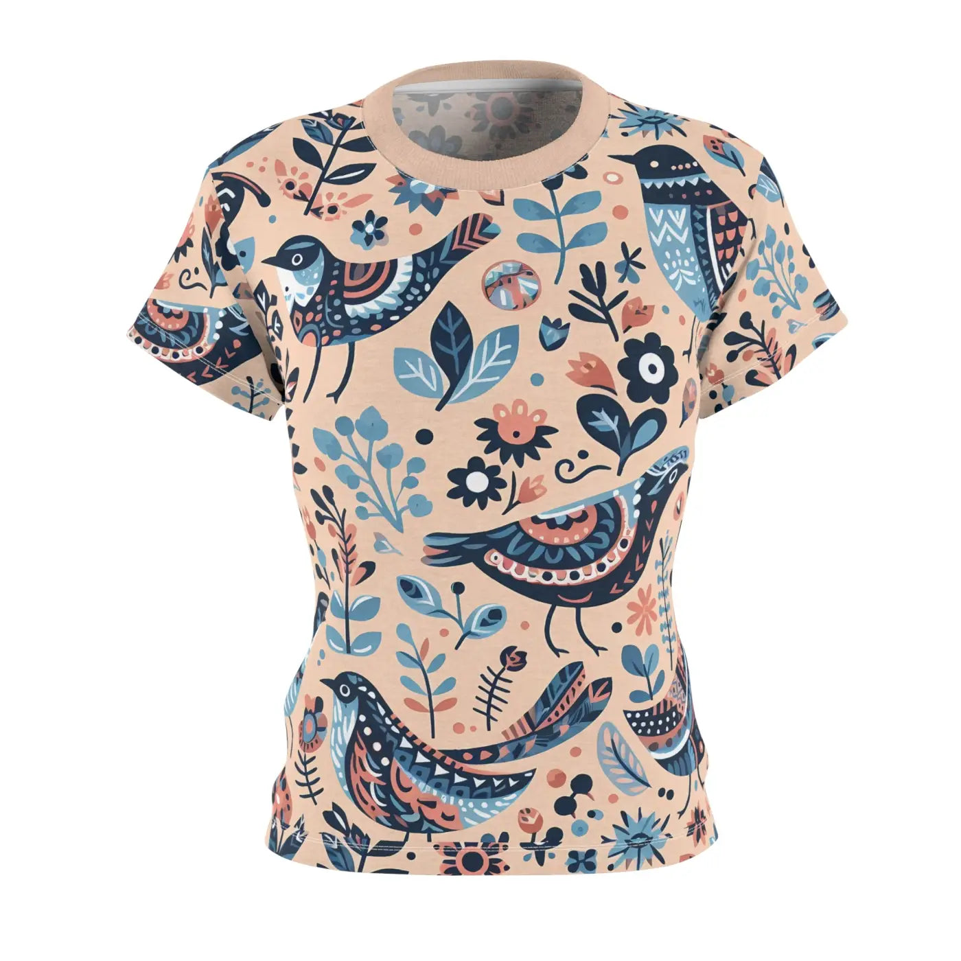 Birds Pattern Sew Tee - Soaring Style Comfort - DipaliZ