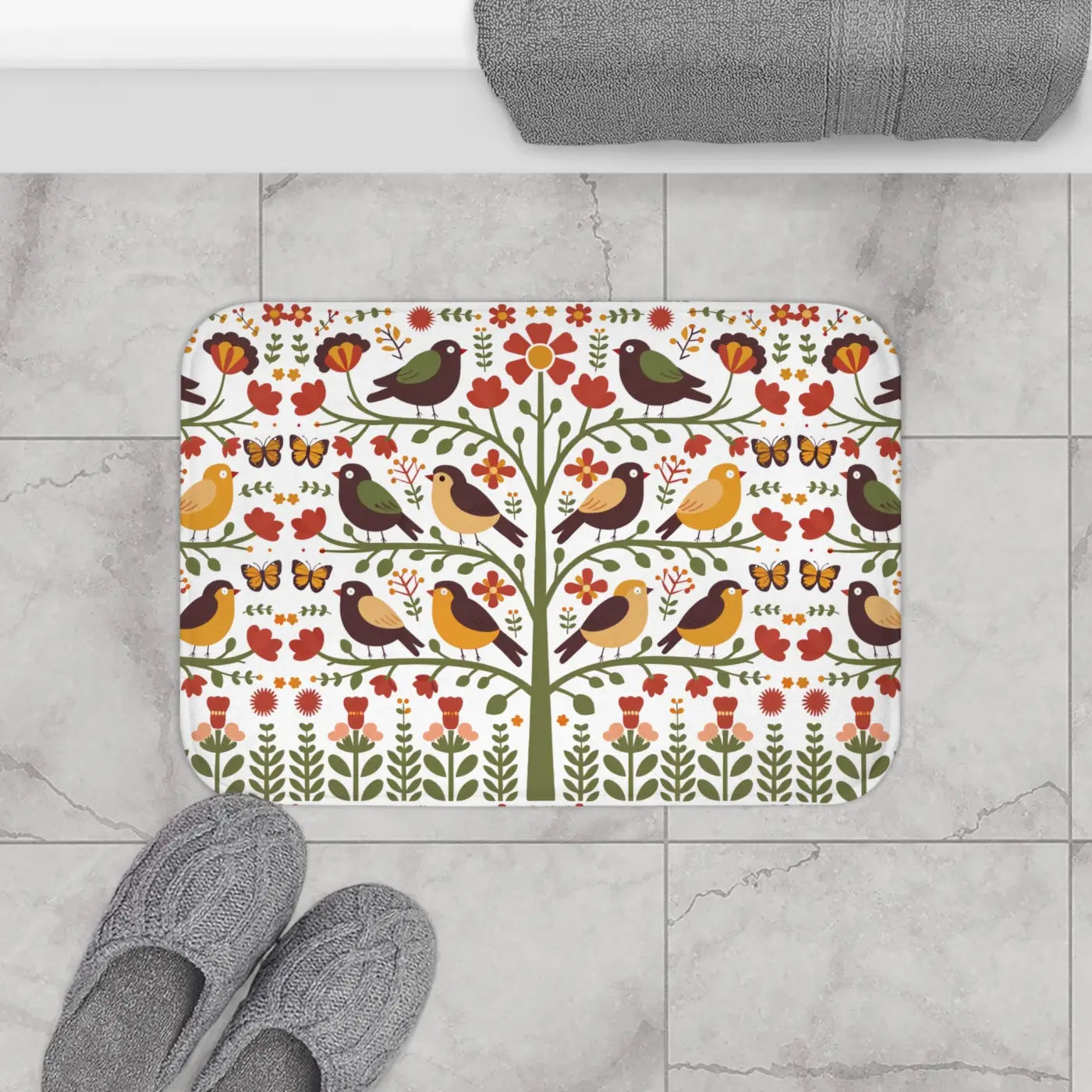 Feathery Delight Bath Mat - Microfiber Comfort - DipaliZ