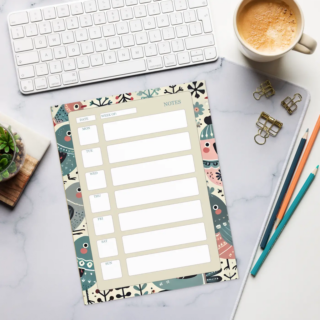 Trees Daily Planner Boost - Enchanted Birds Design - DipaliZ