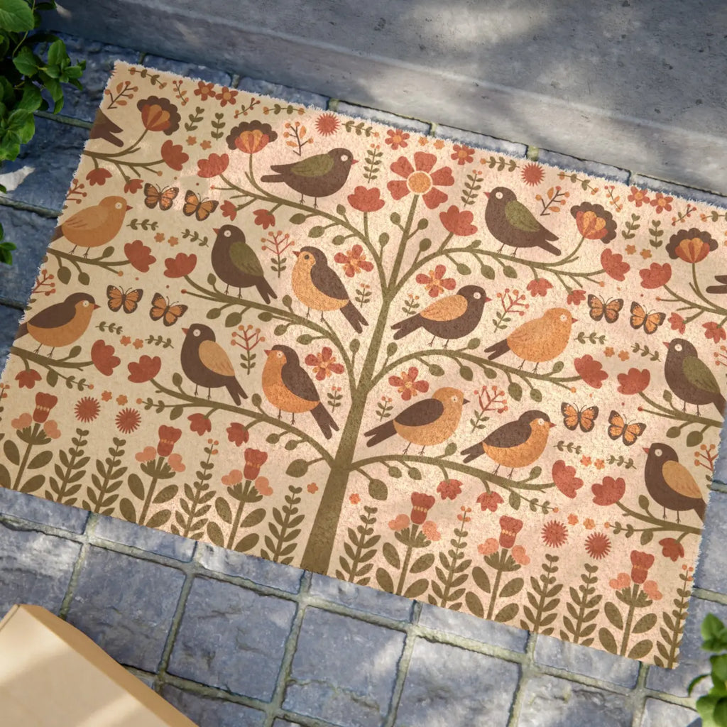 Birds Doormat - Tufted Coir Coconut Design - DipaliZ