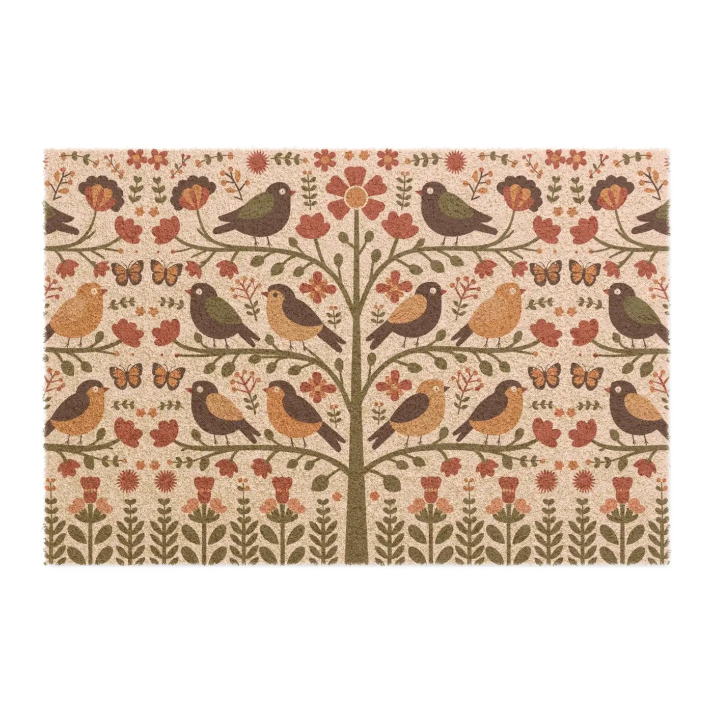 Birds Doormat - Tufted Coir Coconut Design - DipaliZ