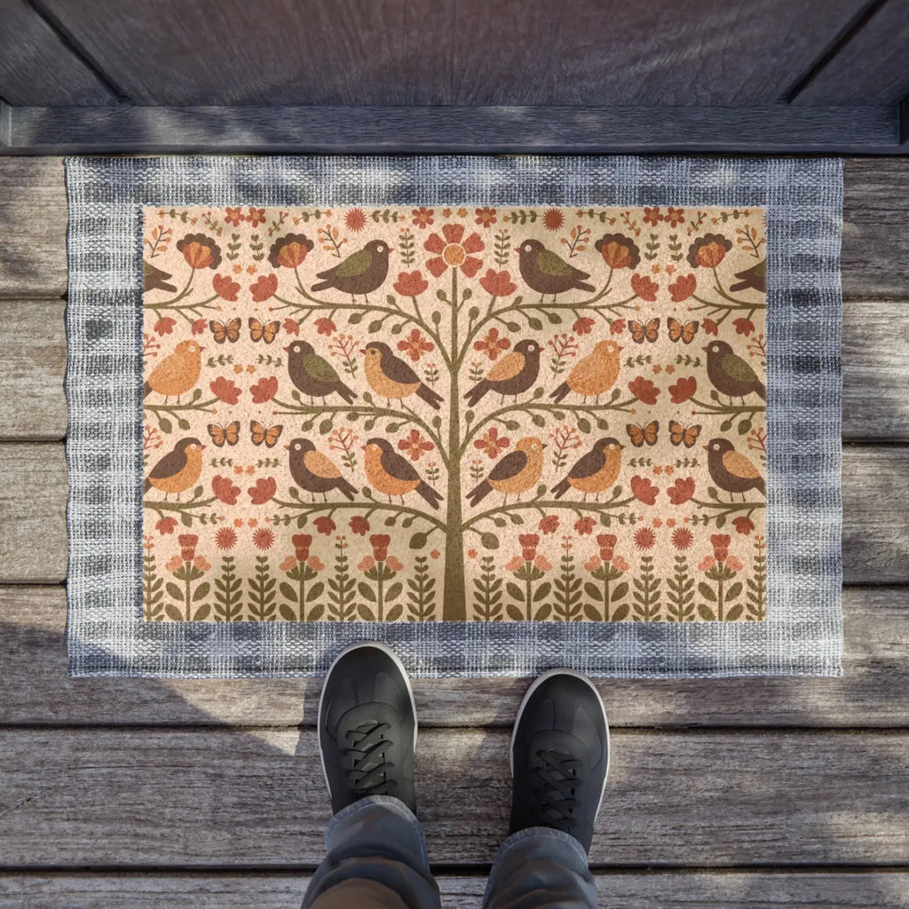 Birds Doormat - Tufted Coir Coconut Design - DipaliZ