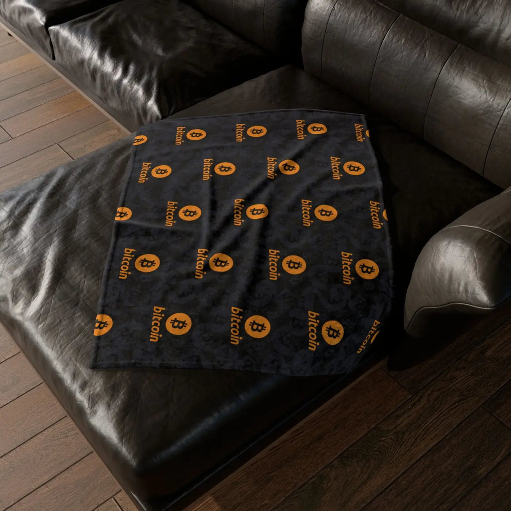 Bitcoin Soft Polyester Blanket - Crypto Comfort Design - DipaliZ