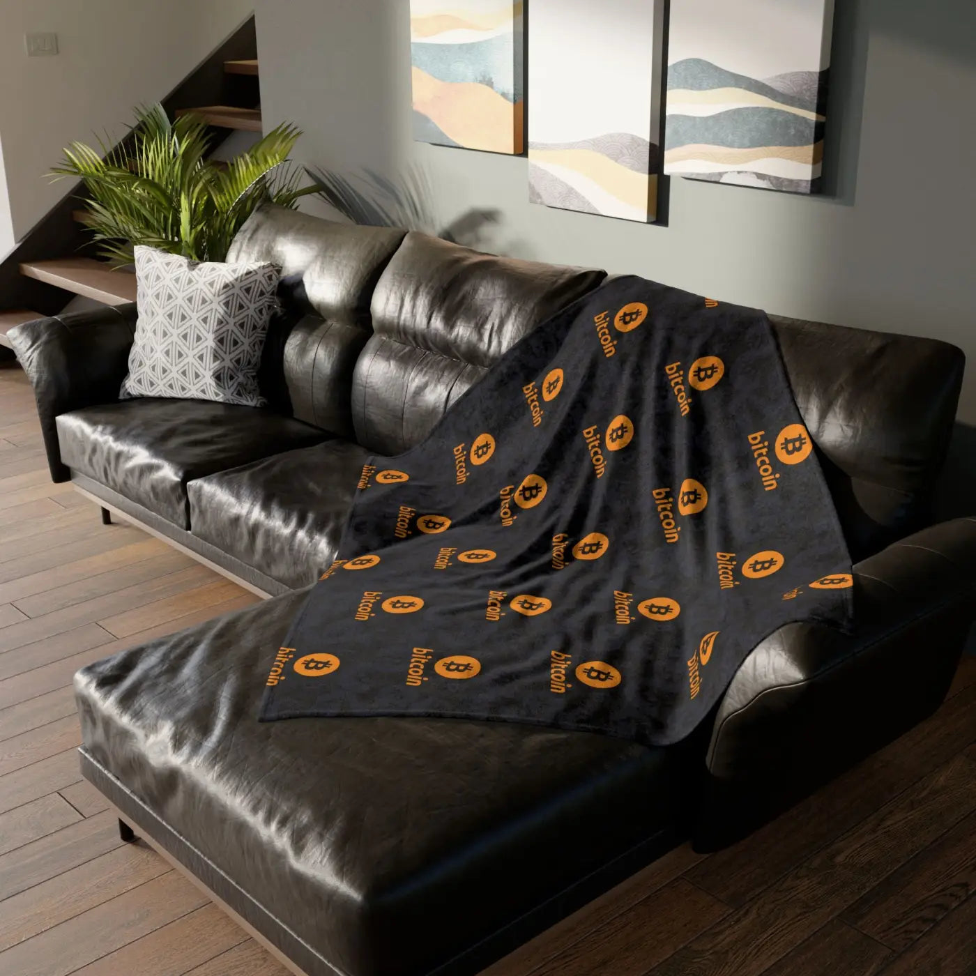 Bitcoin Soft Polyester Blanket - Crypto Comfort Design - DipaliZ