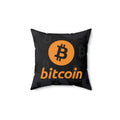 Bitcoin Crypto Spun Polyester Pillow - Modern Home Decor - DipaliZ