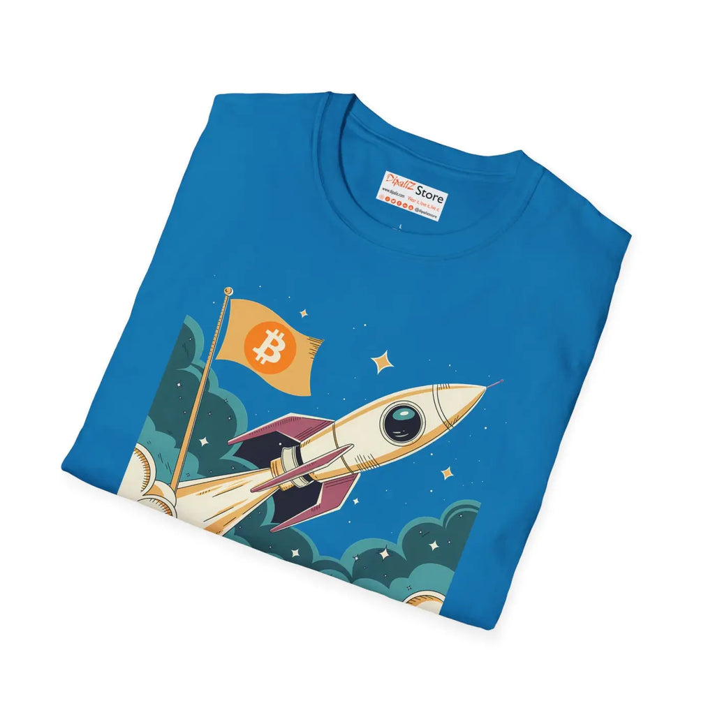 Bitcoin Flag Unisex Tee - Ribbed Knitting Softstyle - DipaliZ