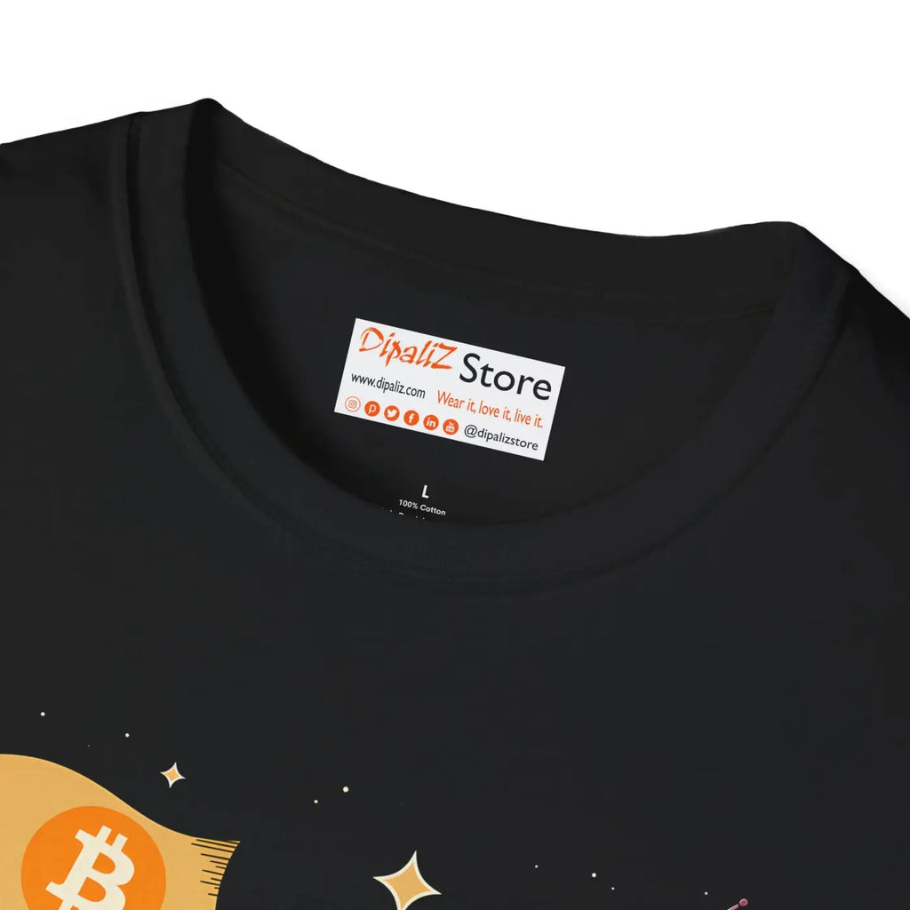 Bitcoin Flag Unisex Tee - Ribbed Knitting Softstyle - DipaliZ