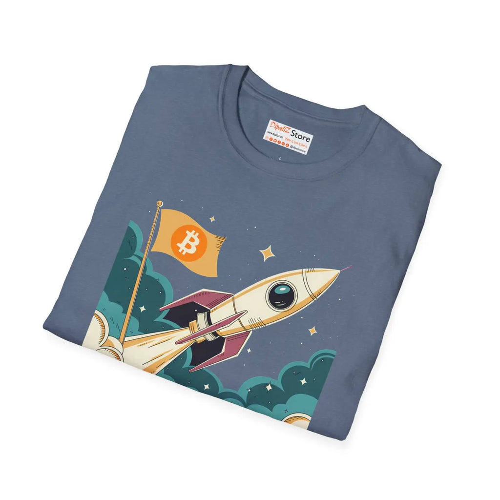Bitcoin Flag Unisex Tee - Ribbed Knitting Softstyle - DipaliZ